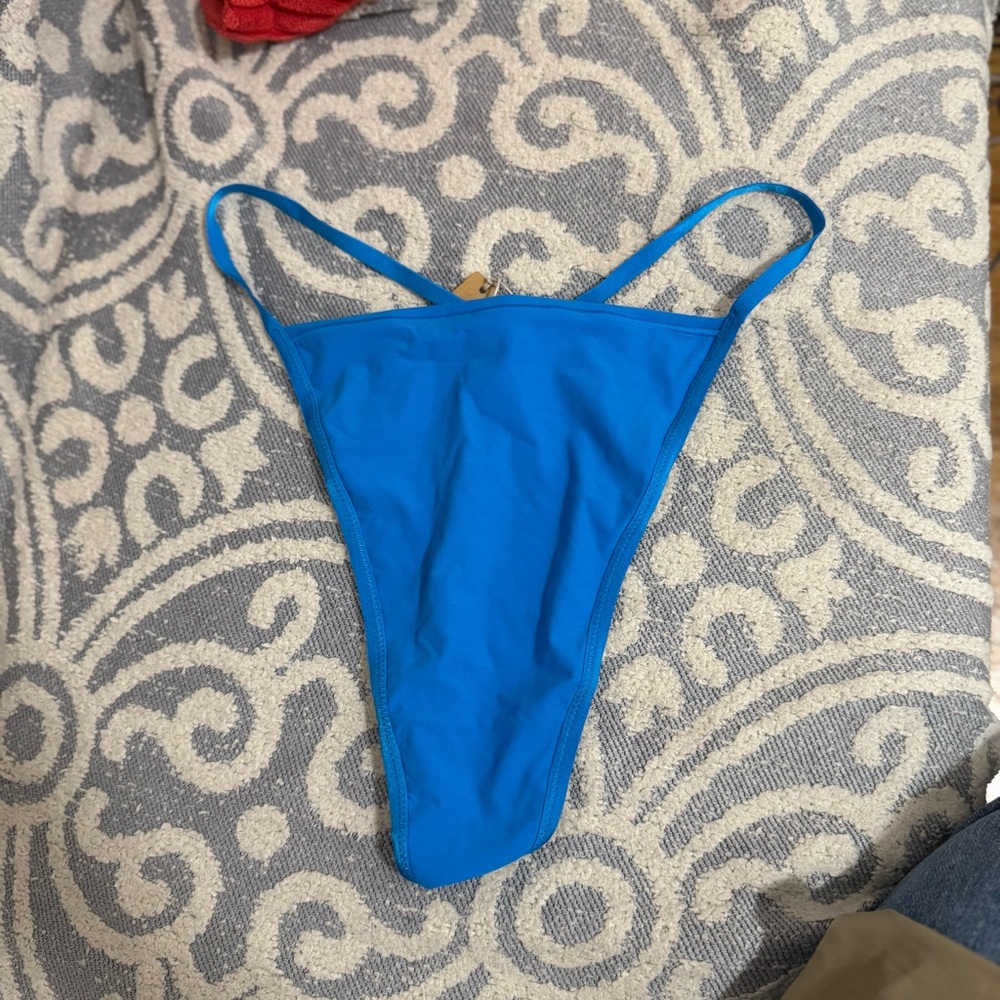 Skims Size 3x mykonos Blue High Rise Thong PN-THG-2070 NWT - Picture 4 of 6